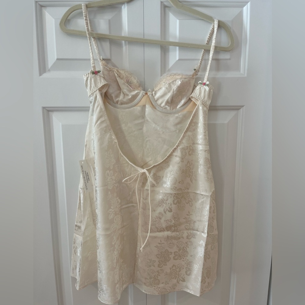 For Love & Lemons Gretchen Mini Slip Dress Size XXS/ Tan - Picture 5 of 6